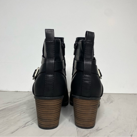 Korks Kork Ease Heidi Black Stacked Heel Bootie 8 1/2 M - Picture 3 of 15